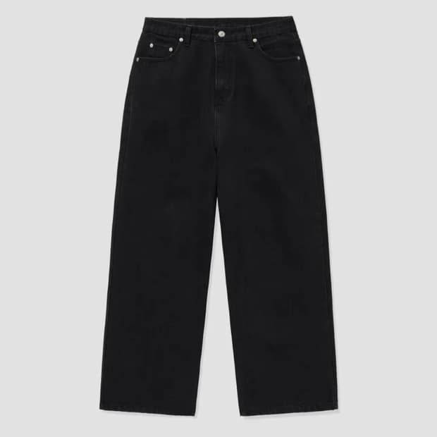 르아르 에브리데이 와이드 데님 팬츠 L