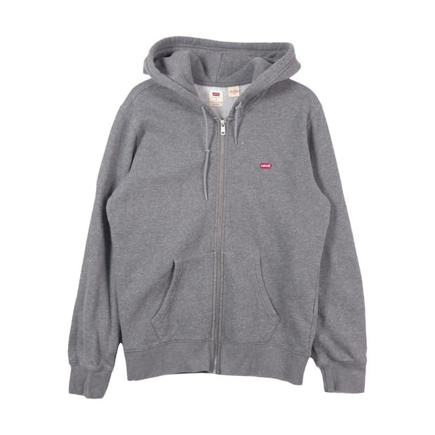 리바이스 스몰 레드탭 멜란지 그레이 후드 집업 S