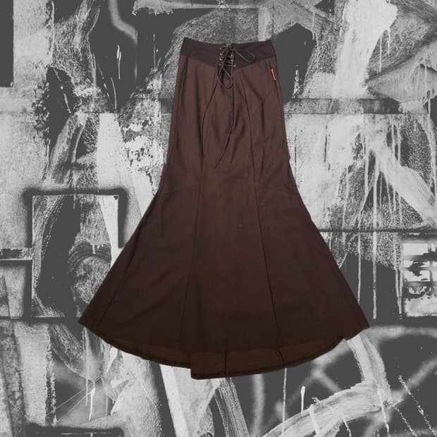 오즈온 코르셋 레이스업 머메이드 스커트