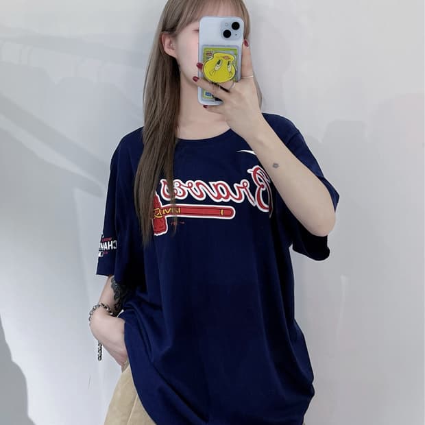 나이키 MLB 네이비 반팔