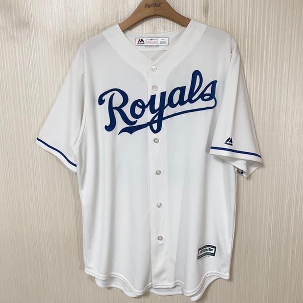 MLB 마제스틱 캔자스시티로얄스 홈유니폼/져지 L #35 에릭호스머