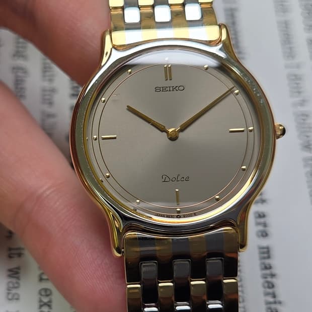 빈티지 세이코 돌체 오리지널 그레이다이얼 슬림쿼츠 브레이슬릿 ver.