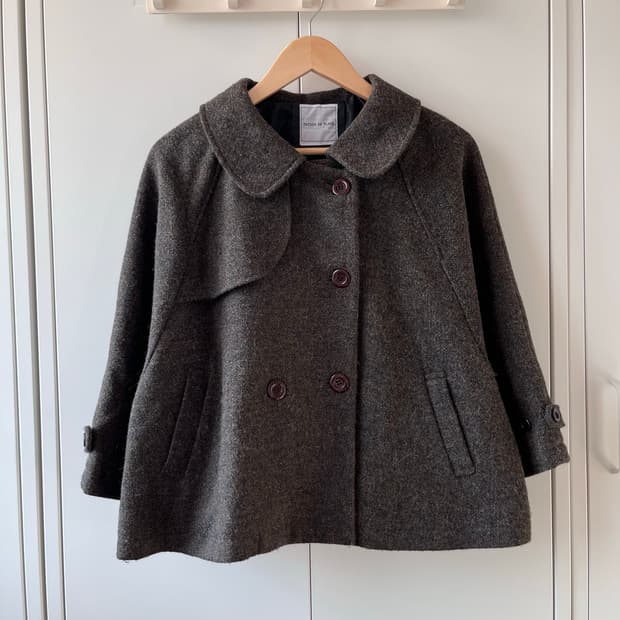 Maison de plage 모리걸 둥근카라 더블 버튼 울 코트