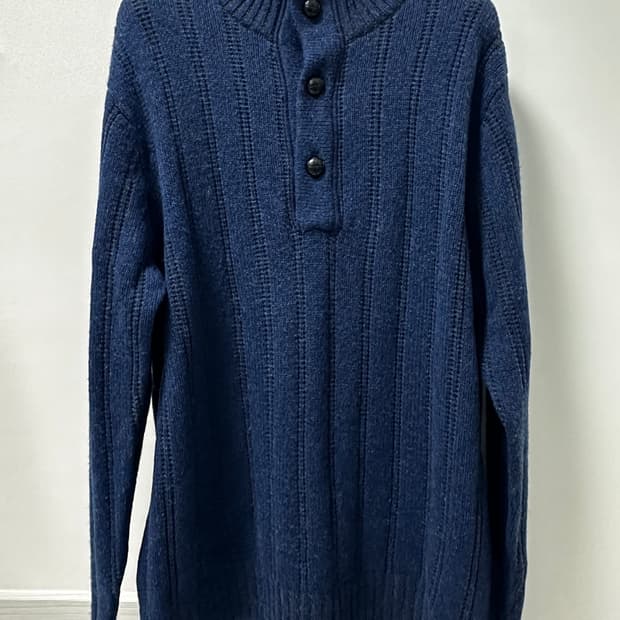 제이프레스 남성 L사이즈 버튼넥 니트