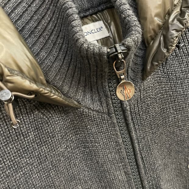 몽클레어 후드 니트 패딩