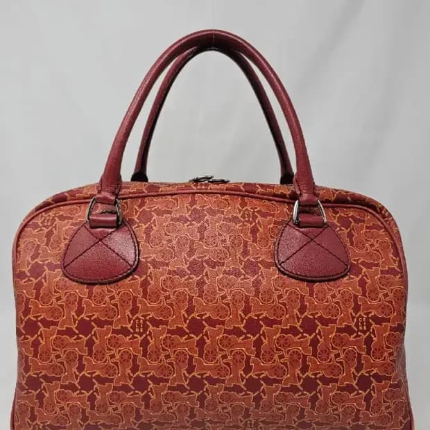 셀린느 마차 패턴 보스턴백 레드