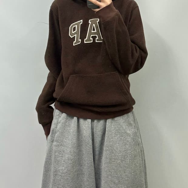 Gap 갭 브라운 플리스 후드티