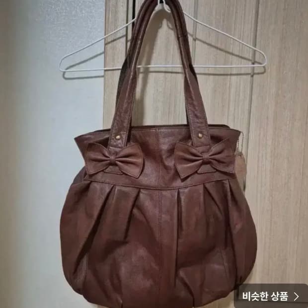 빈티지 브라운 리본 숄더백 가방