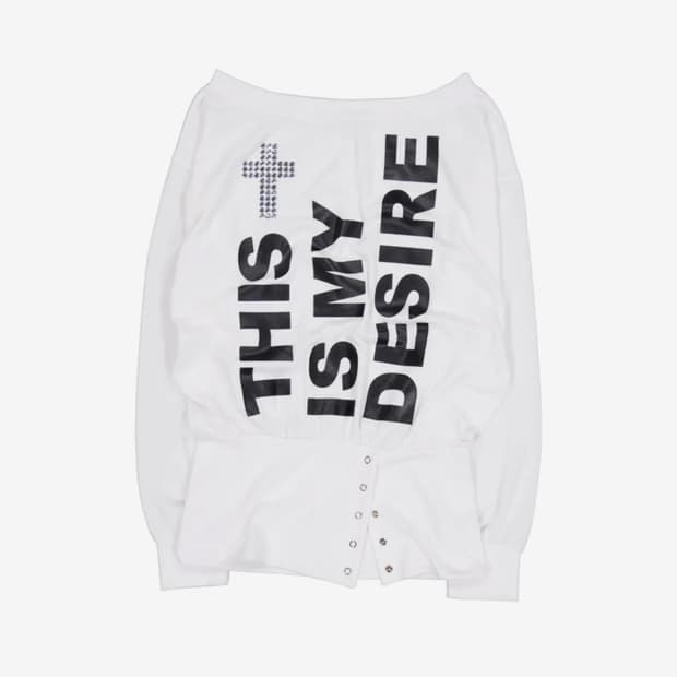 셋업엑스이 볼드 레터링 루즈 탑