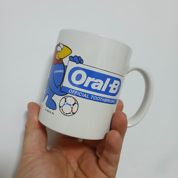 빈티지 98년 프랑스 월드컵 오랄비 머그컵