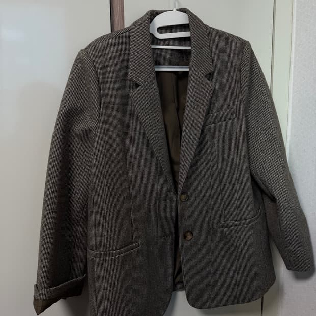 체크 따땃한 블레이져