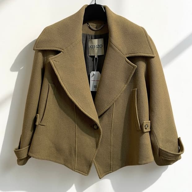 겐조 울 블렌드 크롭 자켓