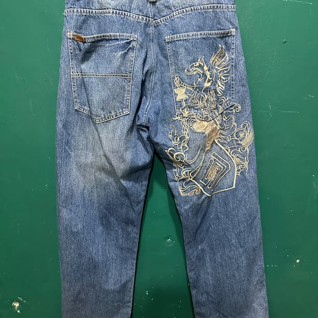 센존 자수디테일 데님팬츠 32