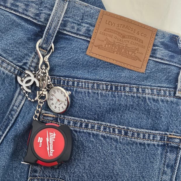 샤넬 빈티지 업사이클링 키링 바지체인 바지키링