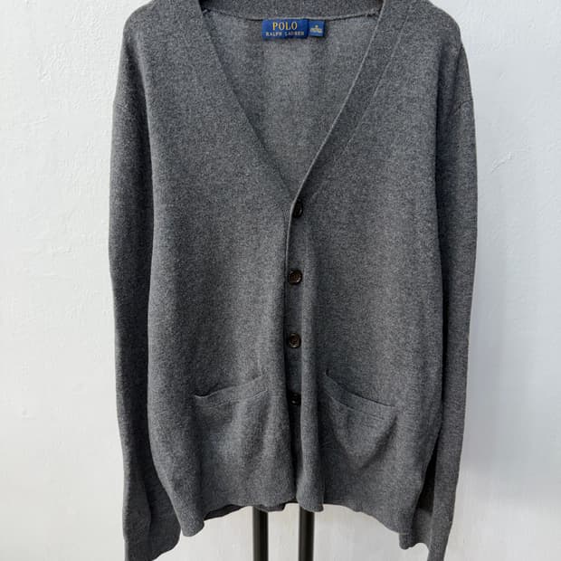 정품) 폴로랄프로렌 남성 엘보가죽 가디건 M 