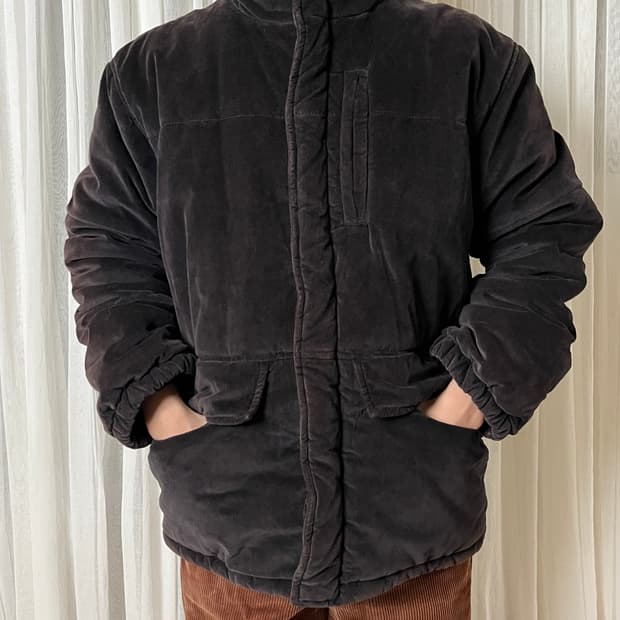 꼼데가르송 벨루어 푸퍼자켓 comme des garcons 패딩