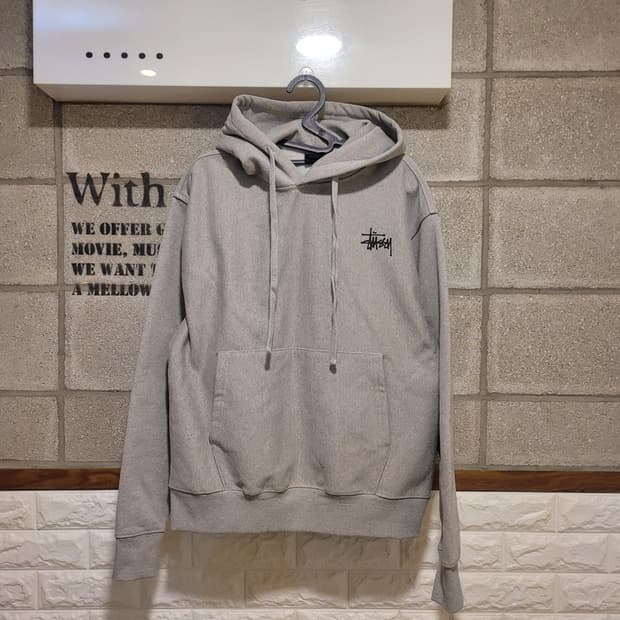 스투시 베이직로고 후드 S