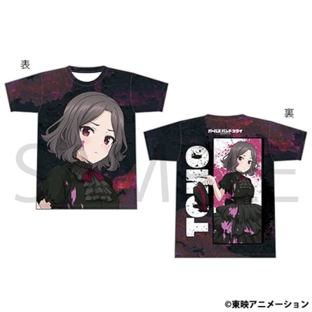 걸즈 밴드 크라이 걸밴크 굿즈 무빅 풀 그래픽 티셔츠 - 에비즈카 토모