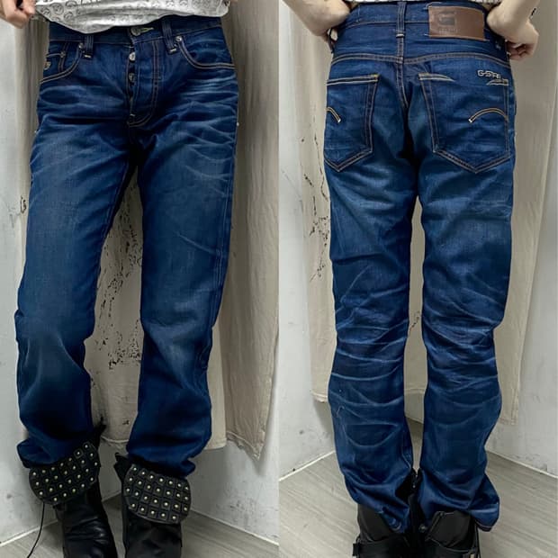 [G-Star Raw]Y2K Loose Fit Crack Washed P