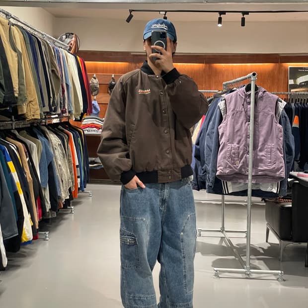 빈티지 워크 봄버 자켓