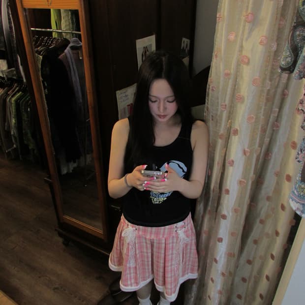 Jpn vintage heart grapic sleeveless