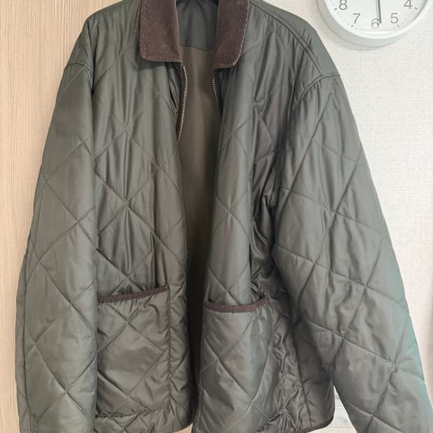 자라 퀼팅 자켓 올리브 XL