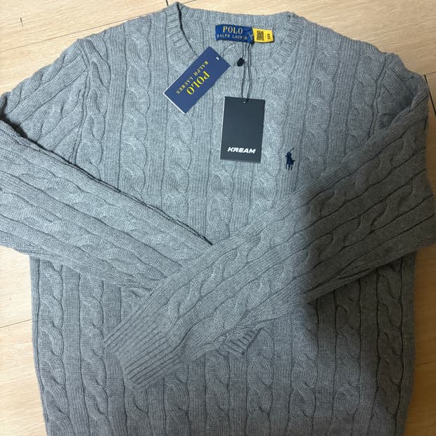폴로 랄프로렌 케이블 꽈배기 니트 새상품 qr가능 크림 구매제품
