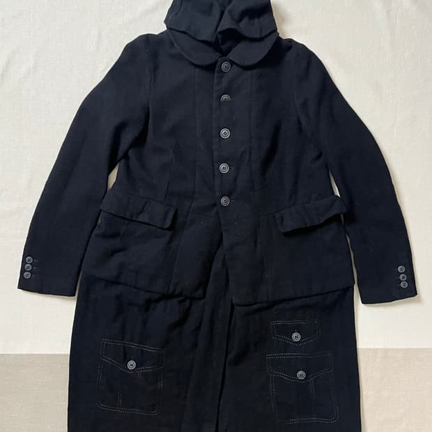 꼼데가르송 레이어드 도킹 코트 comme des garcons black