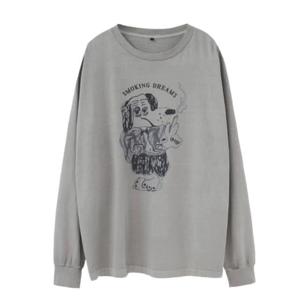 폴리테루 행크 롱슬리브 블루독 빈티지 그레이