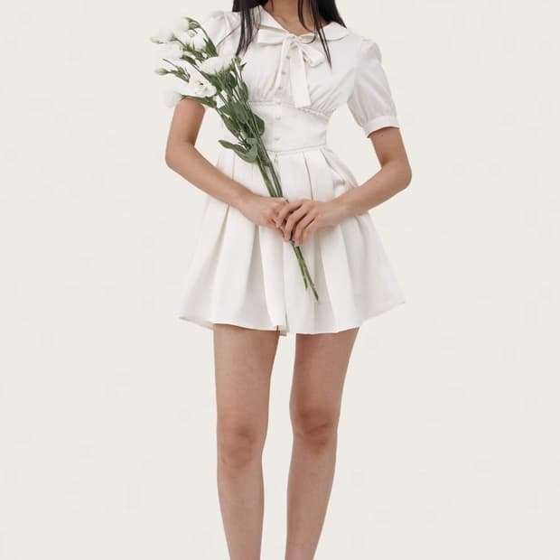 클리시어 엘라 레이스 새틴 드레스 M 새제품
