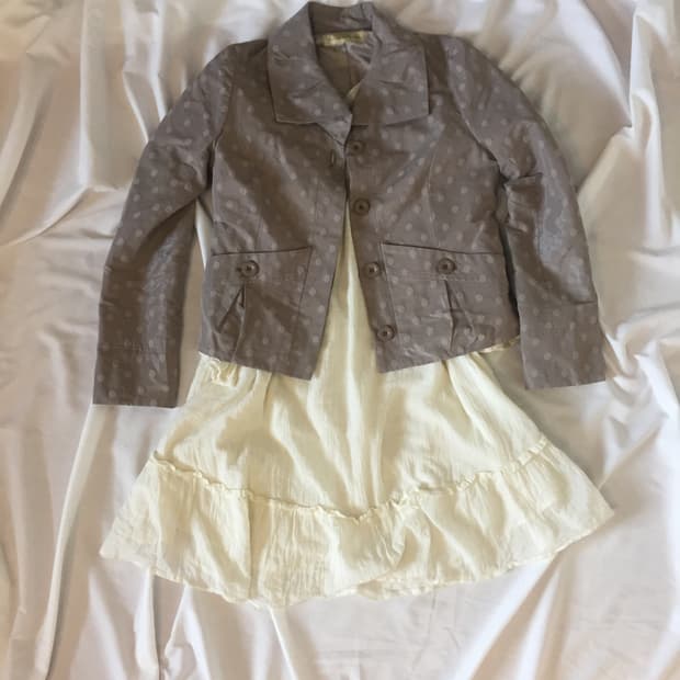 YUMA KOSHINO 도트 버튼 자켓