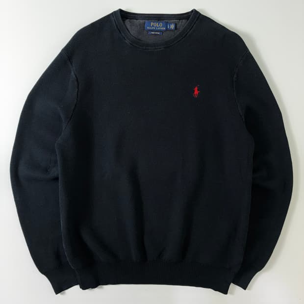 Polo 폴로 랄프로렌 다크블랙 라운드 니트