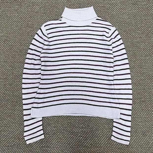 소니아리키엘 스트라이프터틀넥 니트 v1049