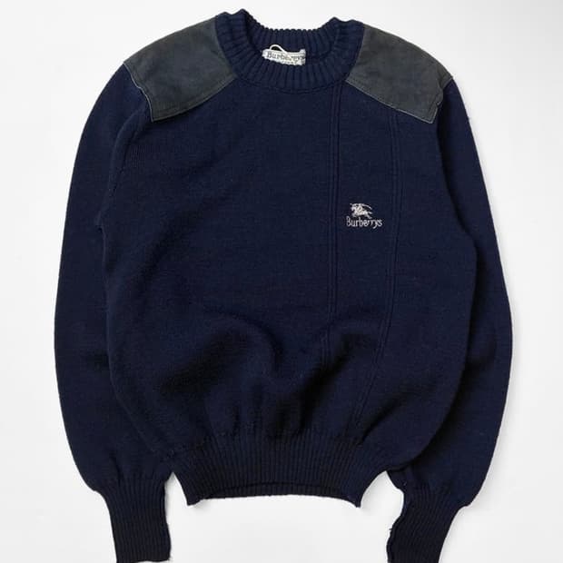 버버리 90s 코만도 헤리티지 울 니트 M