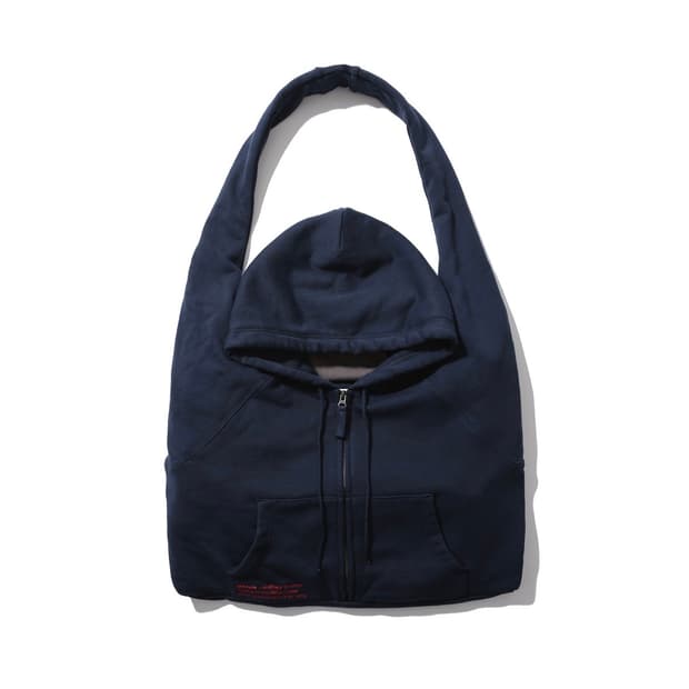 앵글런(Anglan) Zip-Up Hoodie Bag - Navy