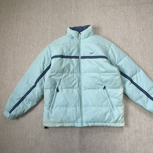 나이키 스카이블루 뉴챔프 올드스쿨 패딩 