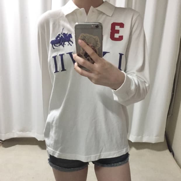 폴로 랄프로렌 치프키프 더블 빅포니 화이트 카라 PK 셔츠 긴팔 롱슬리브