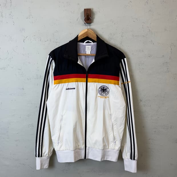 아디다스 빈티지 독일 화이트 트랙탑 바람막이