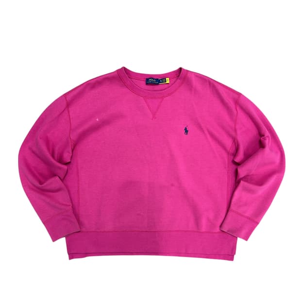 폴로 우먼스 트임 핑크 맨투맨(XL)