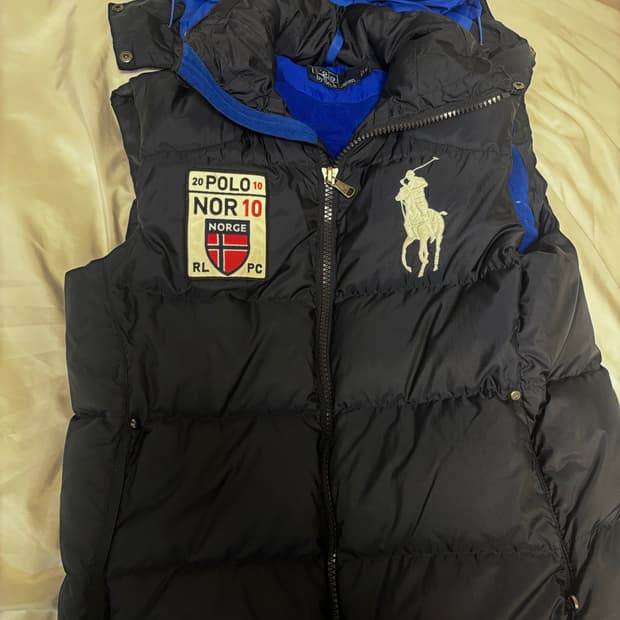 폴로 랄프로렌 치프키프 노르웨이 빅포니 네이비 패딩조끼