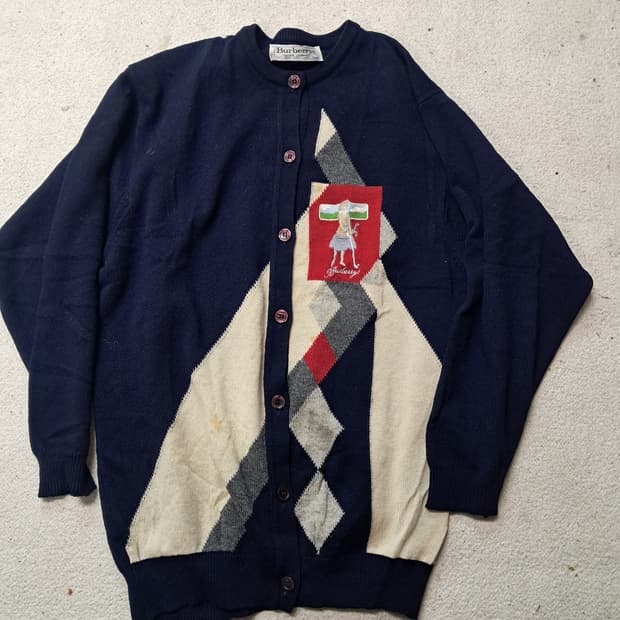 버버리90s울가디건