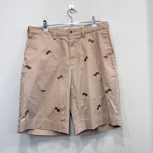 폴로 불독자수 클래식 반바지