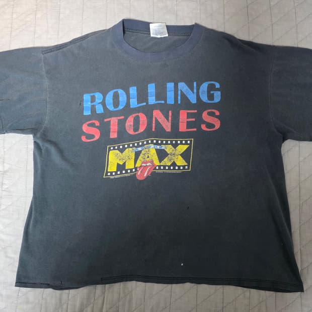 [XL] 90s 롤링스톤즈 MAX 빈티지 밴드티 트래쉬드