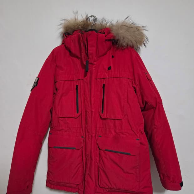 라푸마 빨간색 다운 패딩 95