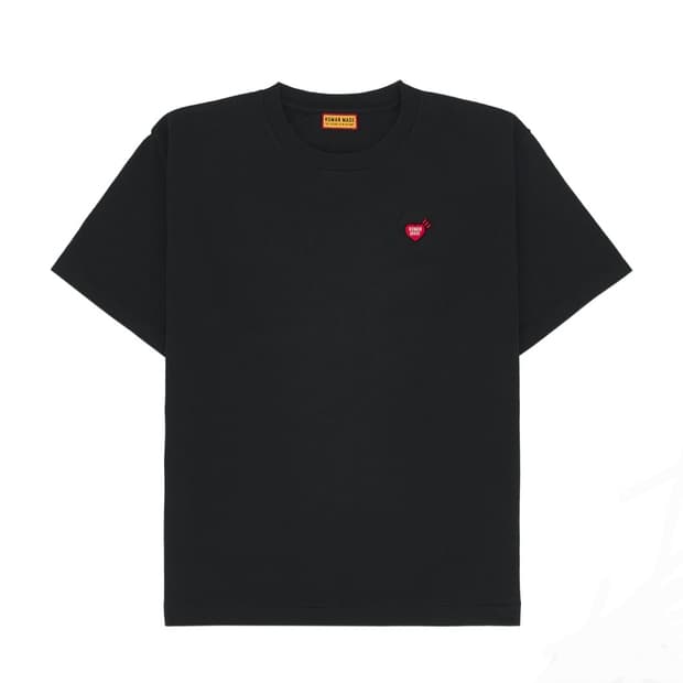 휴먼메이드 하트로고 티셔츠 블랙 XL