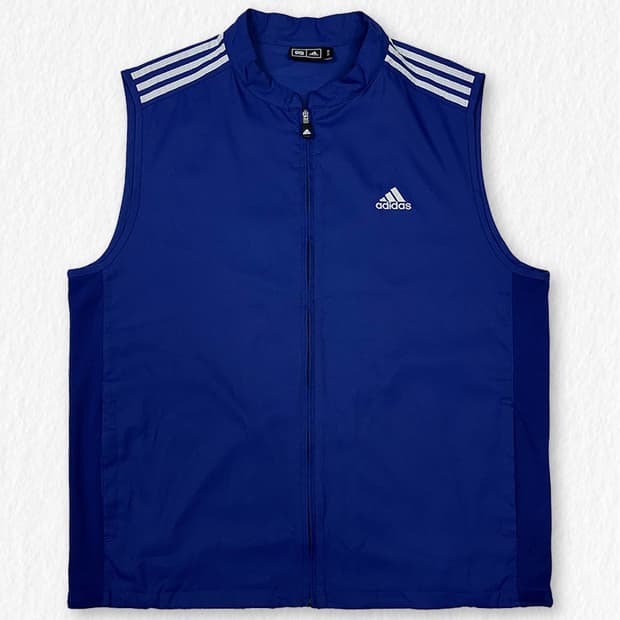 아디다스 집업 베스트 블루