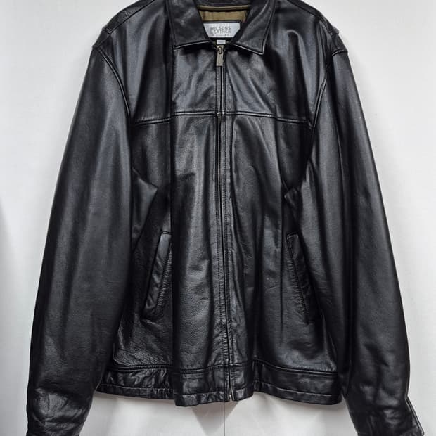 오버핏 남성 소가죽 사첼 가죽자켓