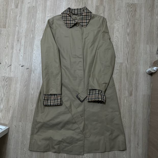 닥스 런던 여성 체크안감 싱글 카라 트렌치코트 85-160 