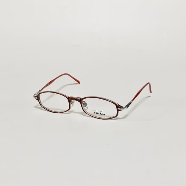 982 데드스탁 빈티지 안경테 레트로 타원형 오벌 슬림 브라운 남녀공용 