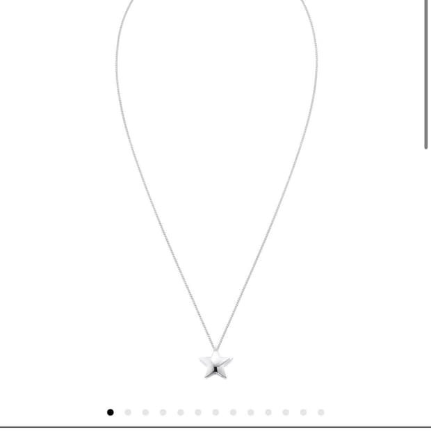 넘버링 별 모양 목걸이 실버 #3815